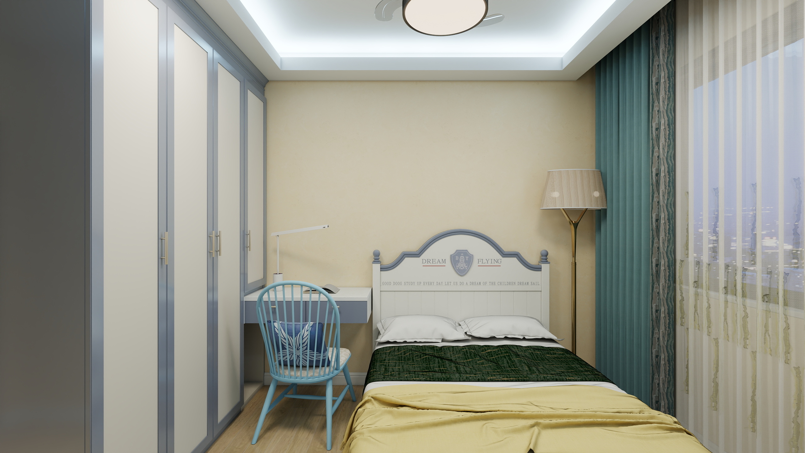 不出新手村的匠人-绿地之窗106㎡3室一层次卧装修效果图第5张