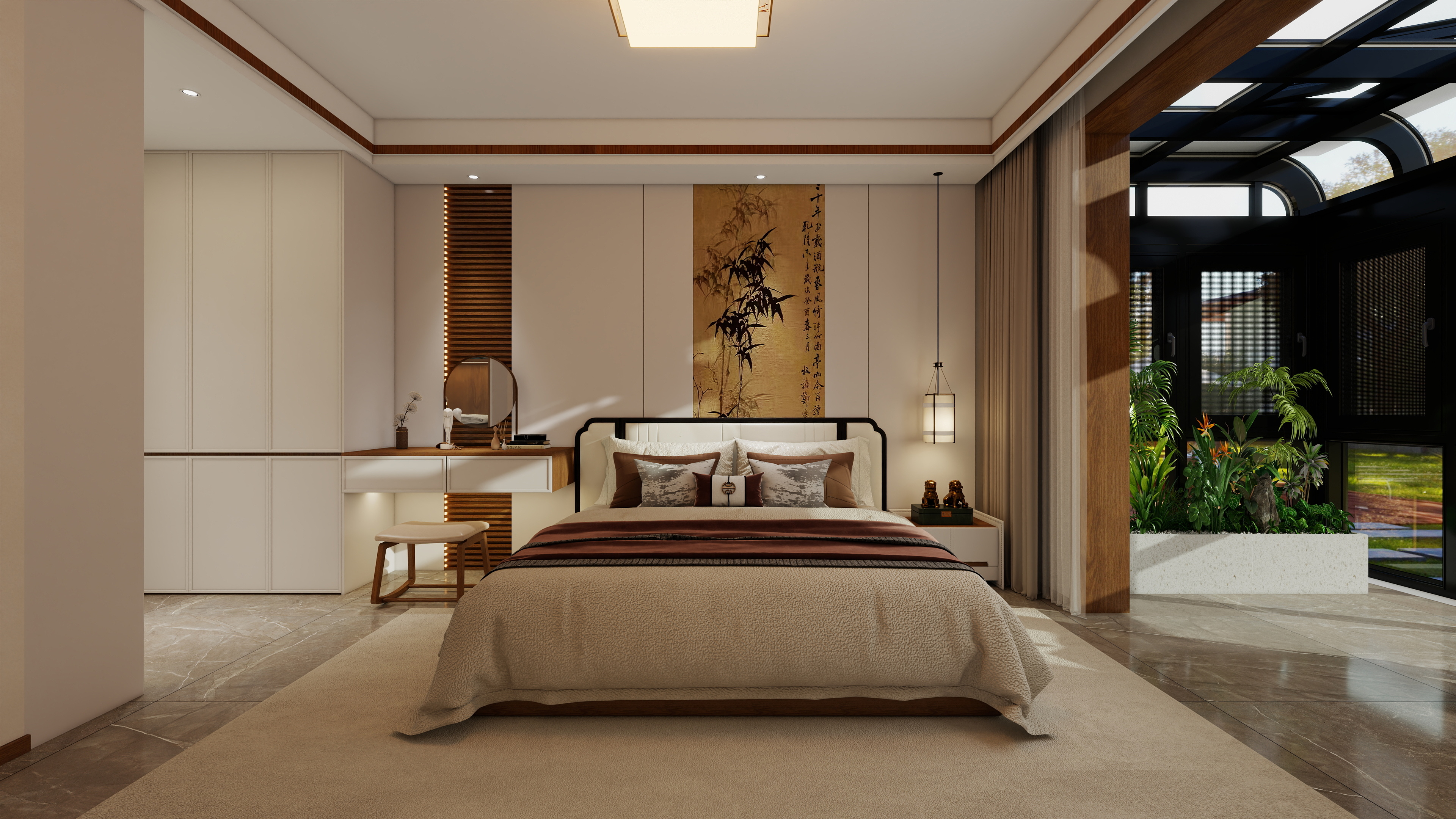 自由设计师-十二-一方幽境+151平四室两厅宋氏新中式装修效果图