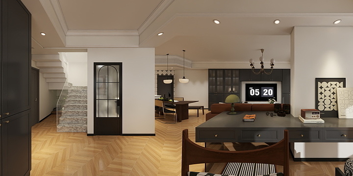 花也慕-江山和鸣109㎡2室-装修设计方案