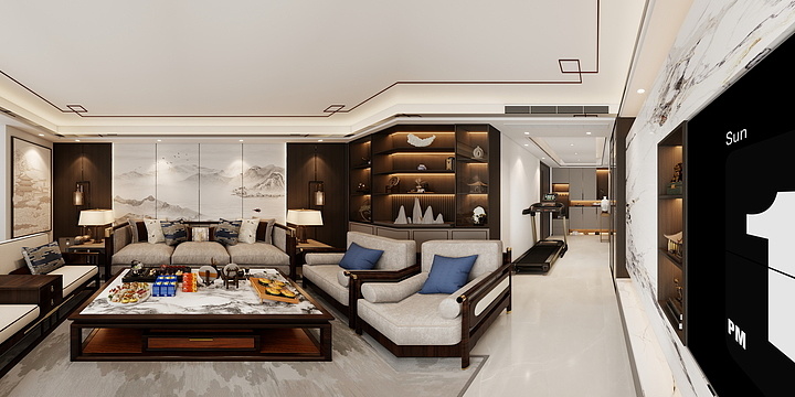 化州市-裕通花园【新中式+现代风格】198㎡4室-副本-装修设计方案