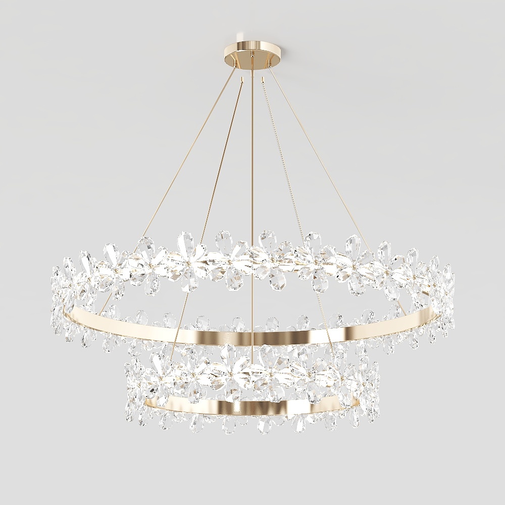 欧式玻璃吊灯3D模型