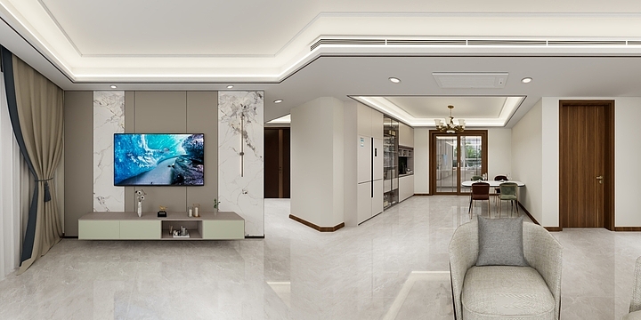 华恒设计-博观新城164㎡3室-装修设计方案