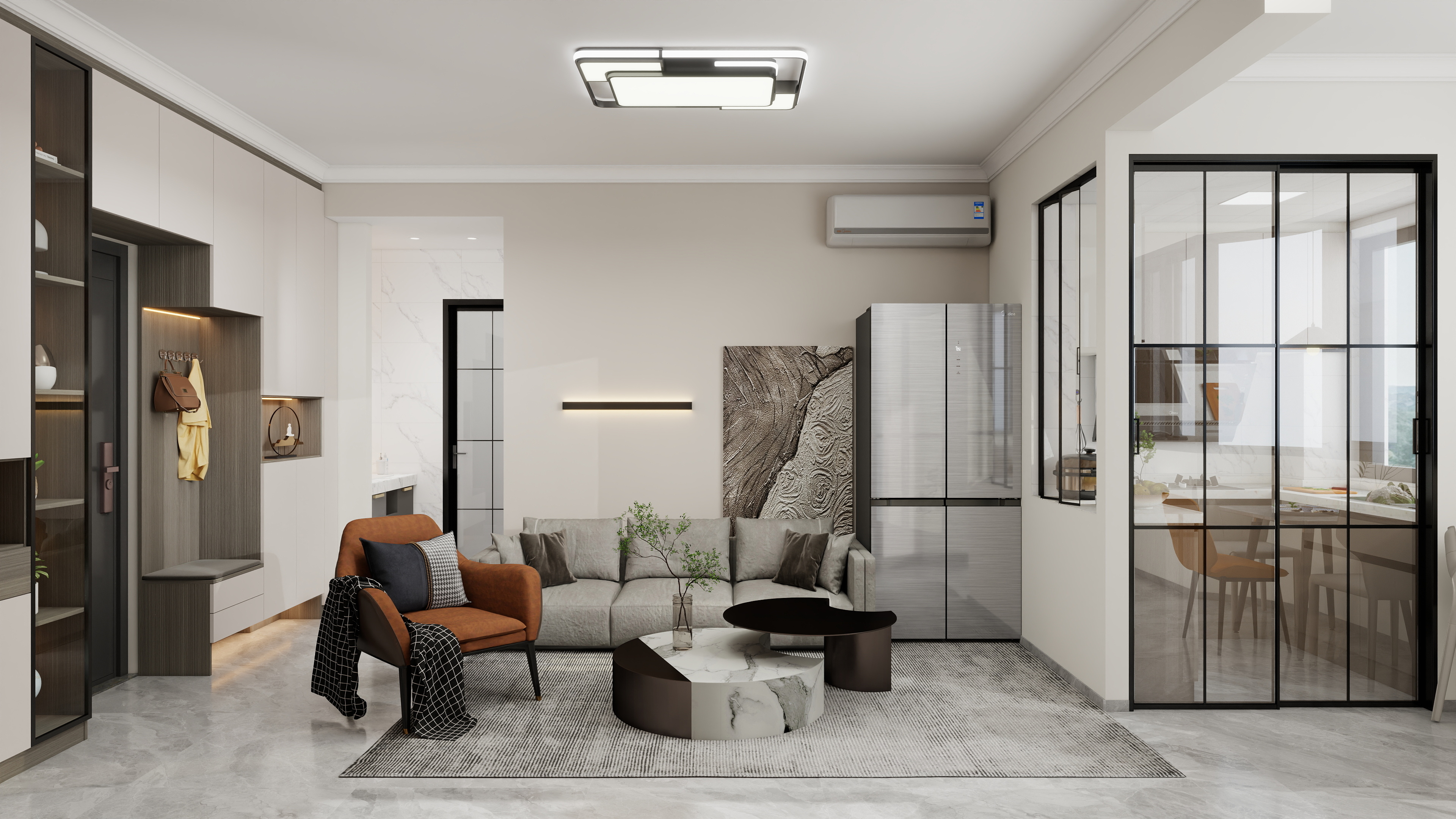 希曼迪装饰空间事务所设计师-曾工-海滨花园A4-602-装修设计方案