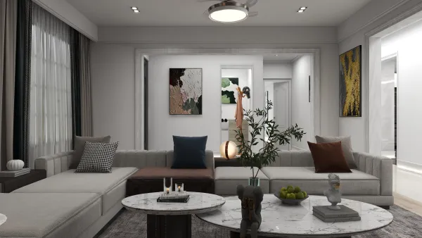 living room and dining for a 3 bedroom house 