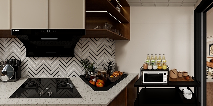 一条设计鱼*-中粮首府（中古风）-装修设计方案