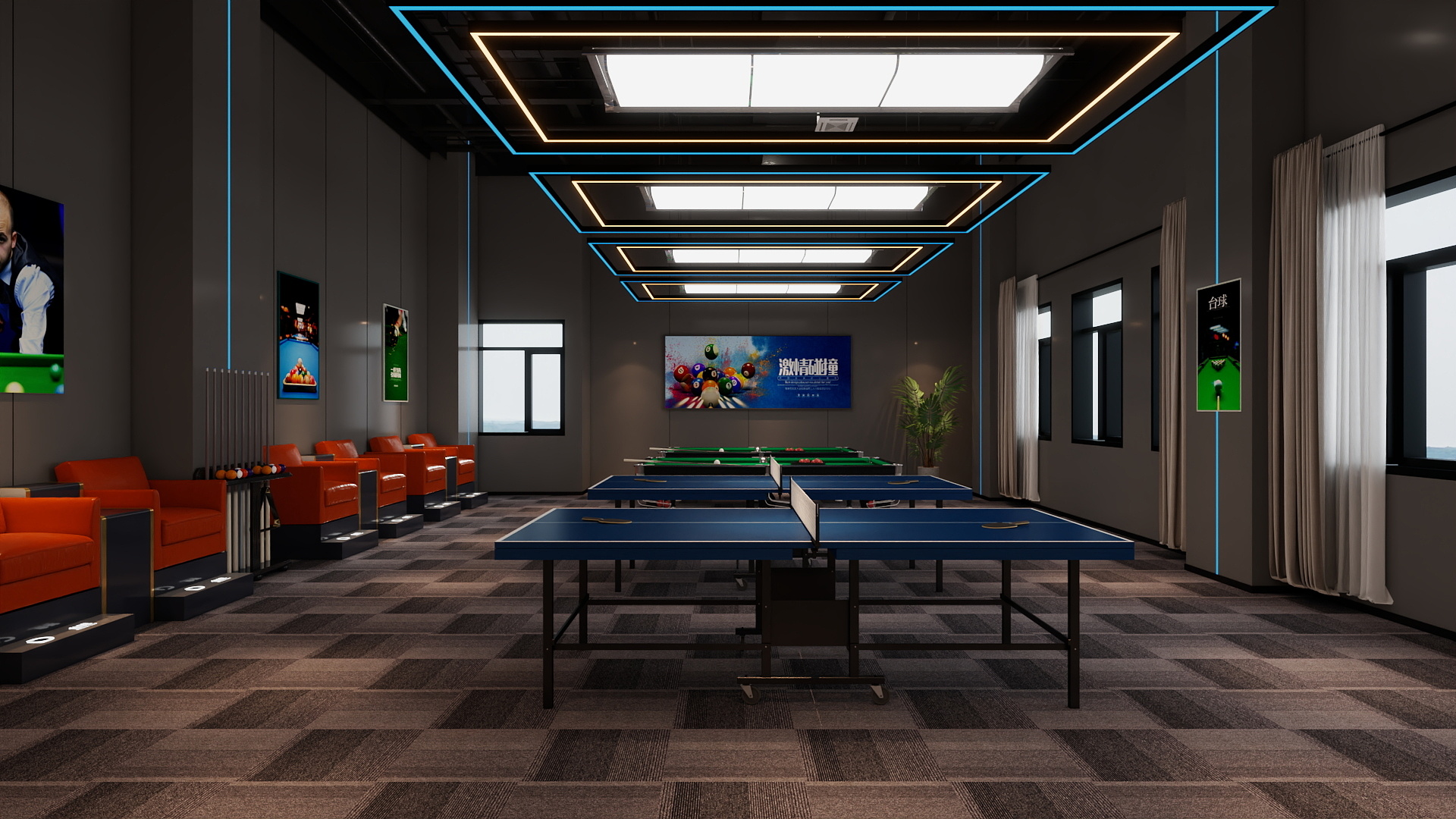 驰中装饰许工-蓝球场-装修设计方案