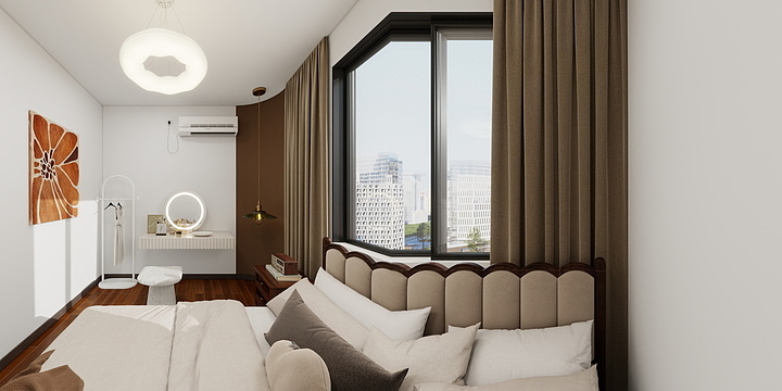 丿Natalia-千禧苑11楼06室（中古风格）沙发和床更换-装修设计方案