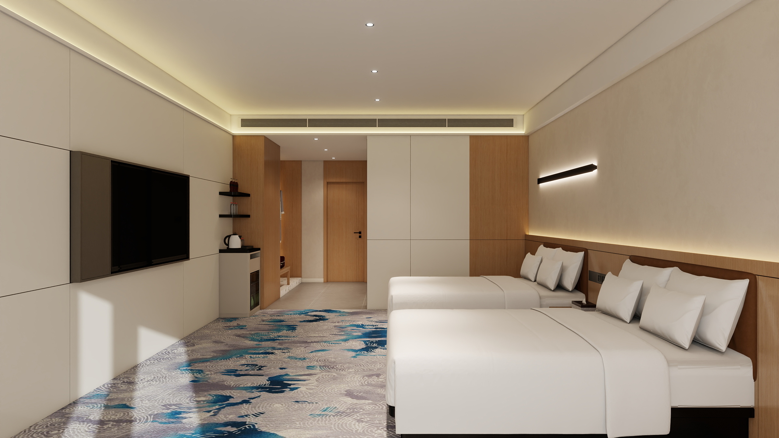 哈密*室内*设计-标间-原木-装修设计方案