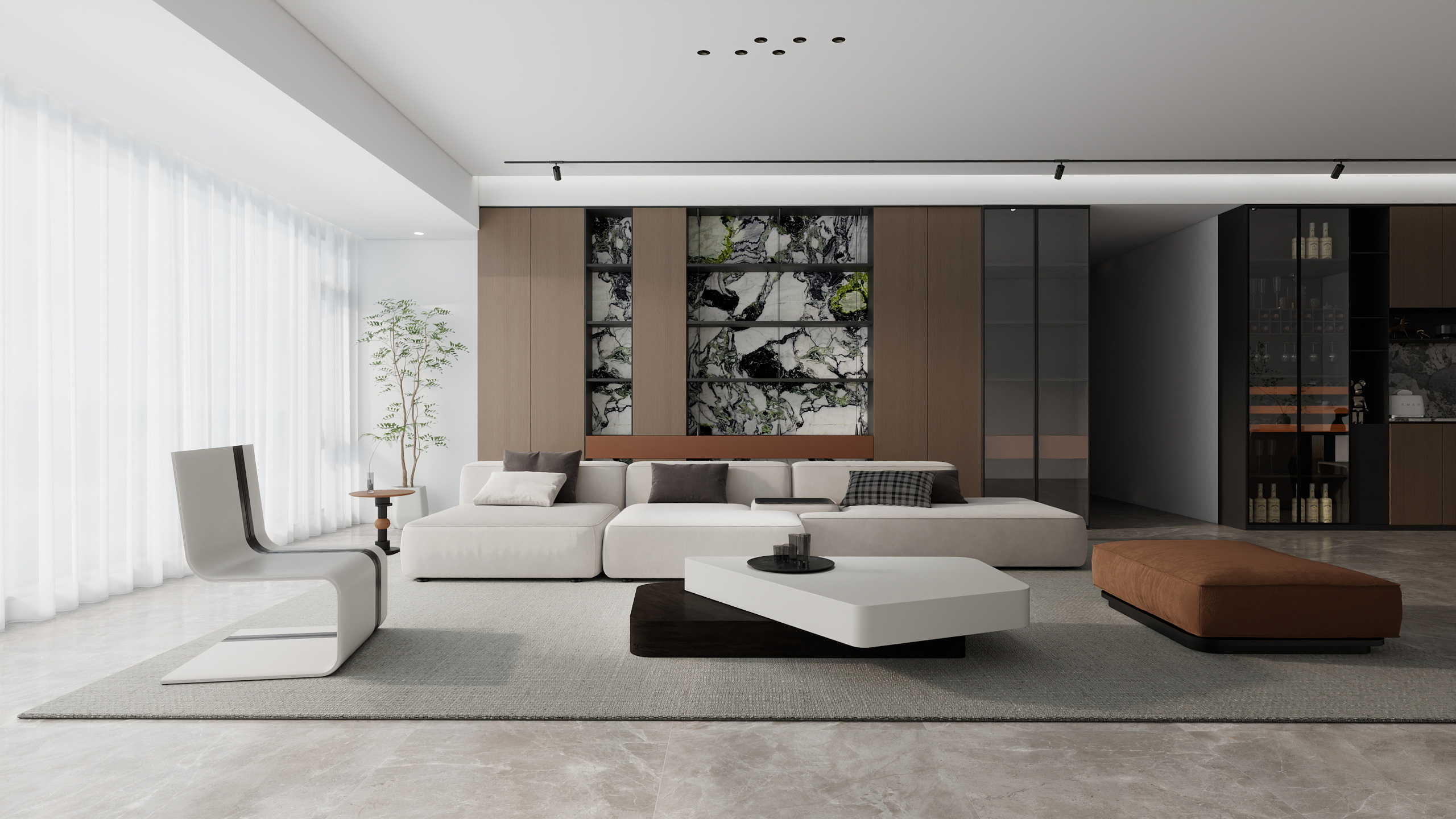 现代风客厅-装修设计方案