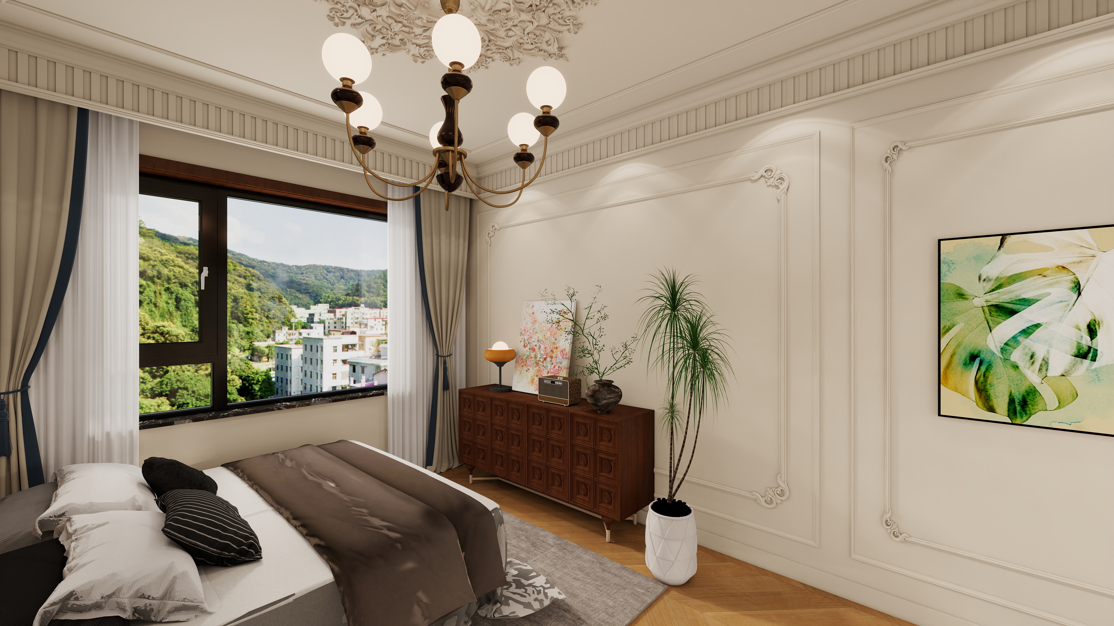 辉哥爱你们没商量-中海寰宇天下-C区210㎡4室装修效果图