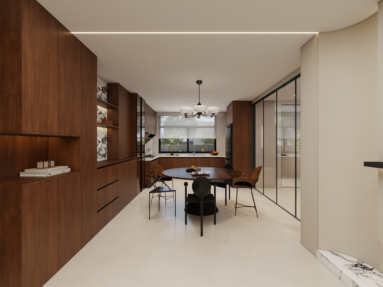 吴爽-179m²复古简约设计装修效果图