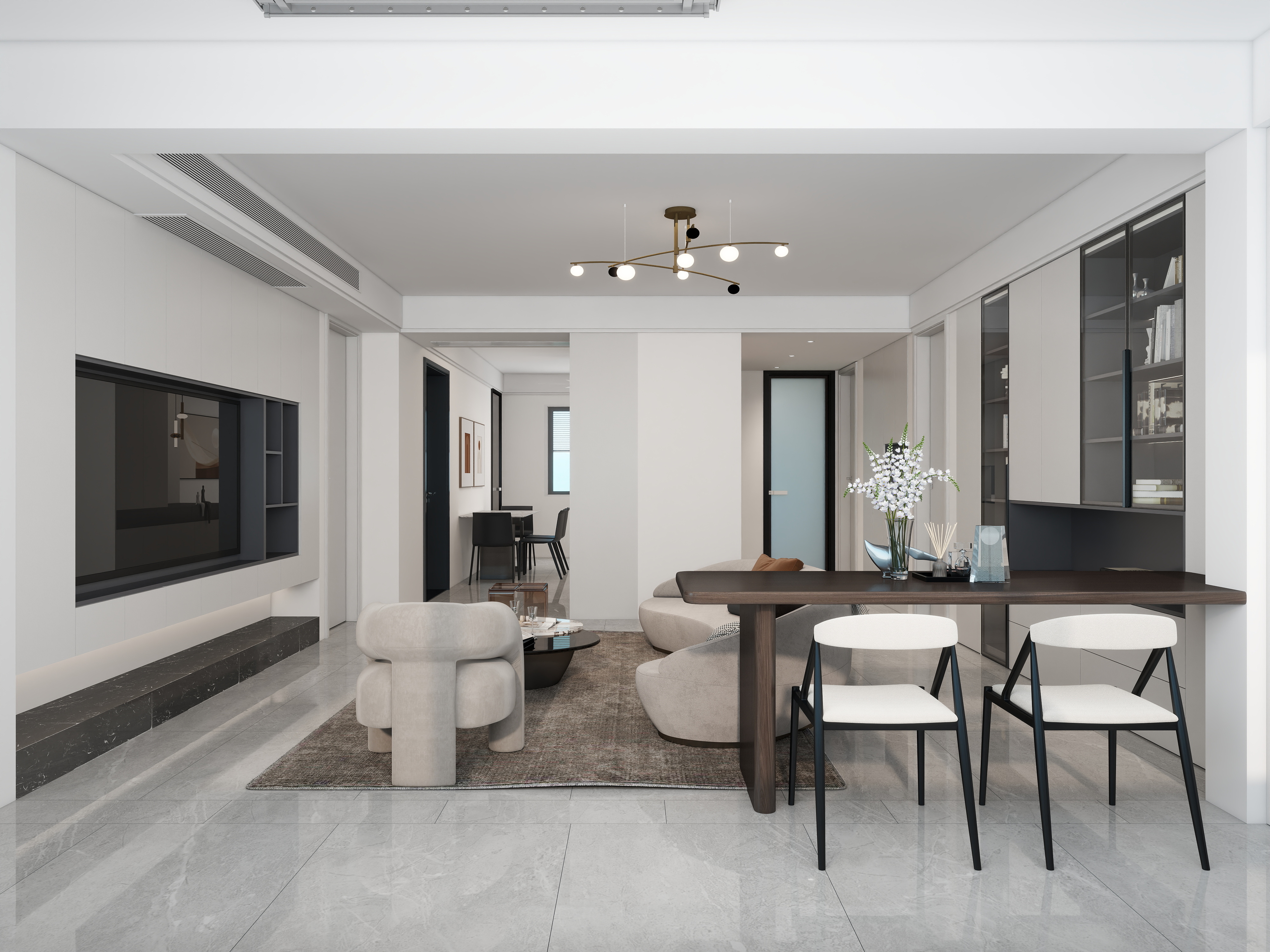 挽袖抚清茶-金茂湾效果-装修设计方案