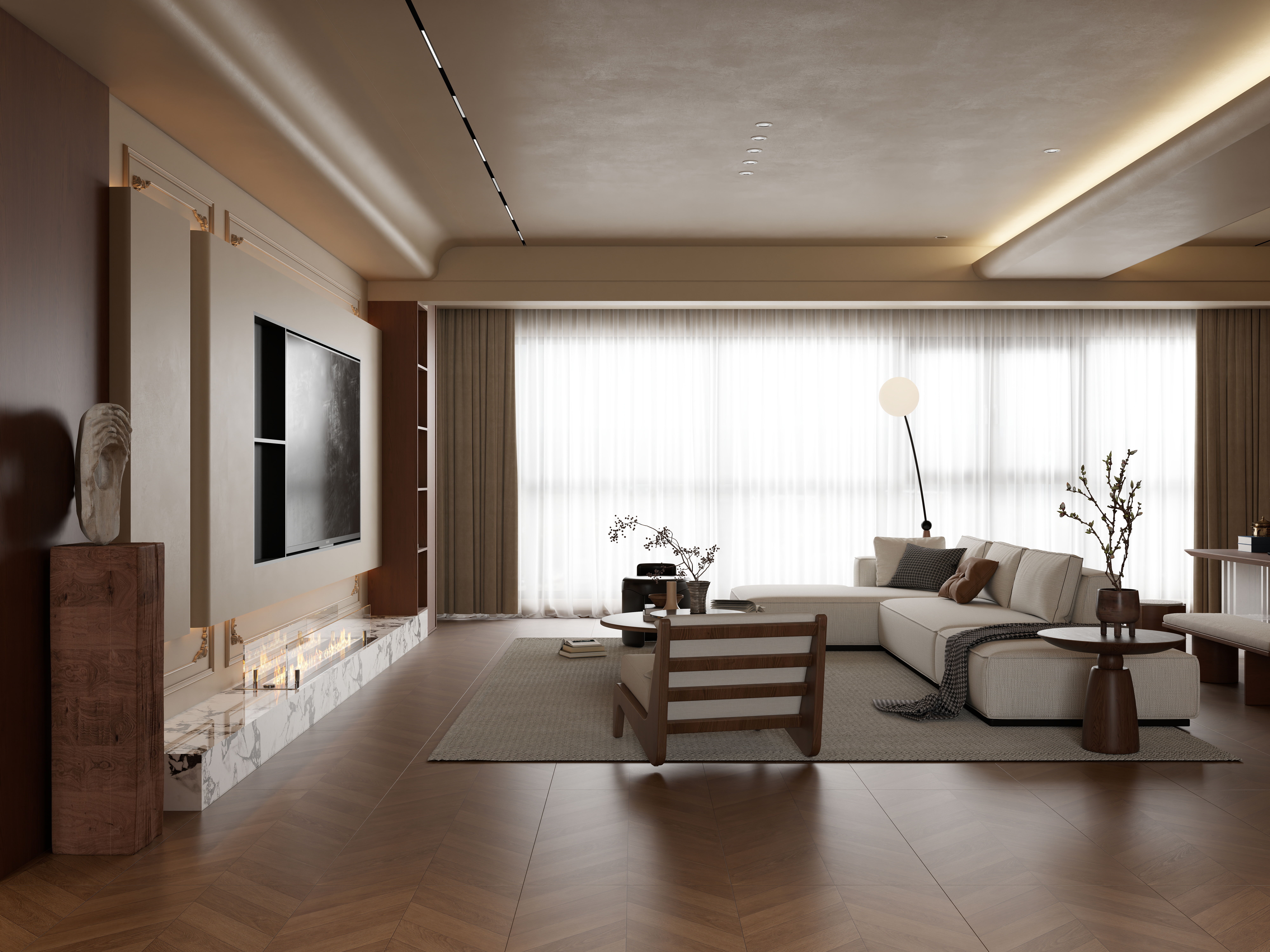 杨不起-211㎡3室装修效果图