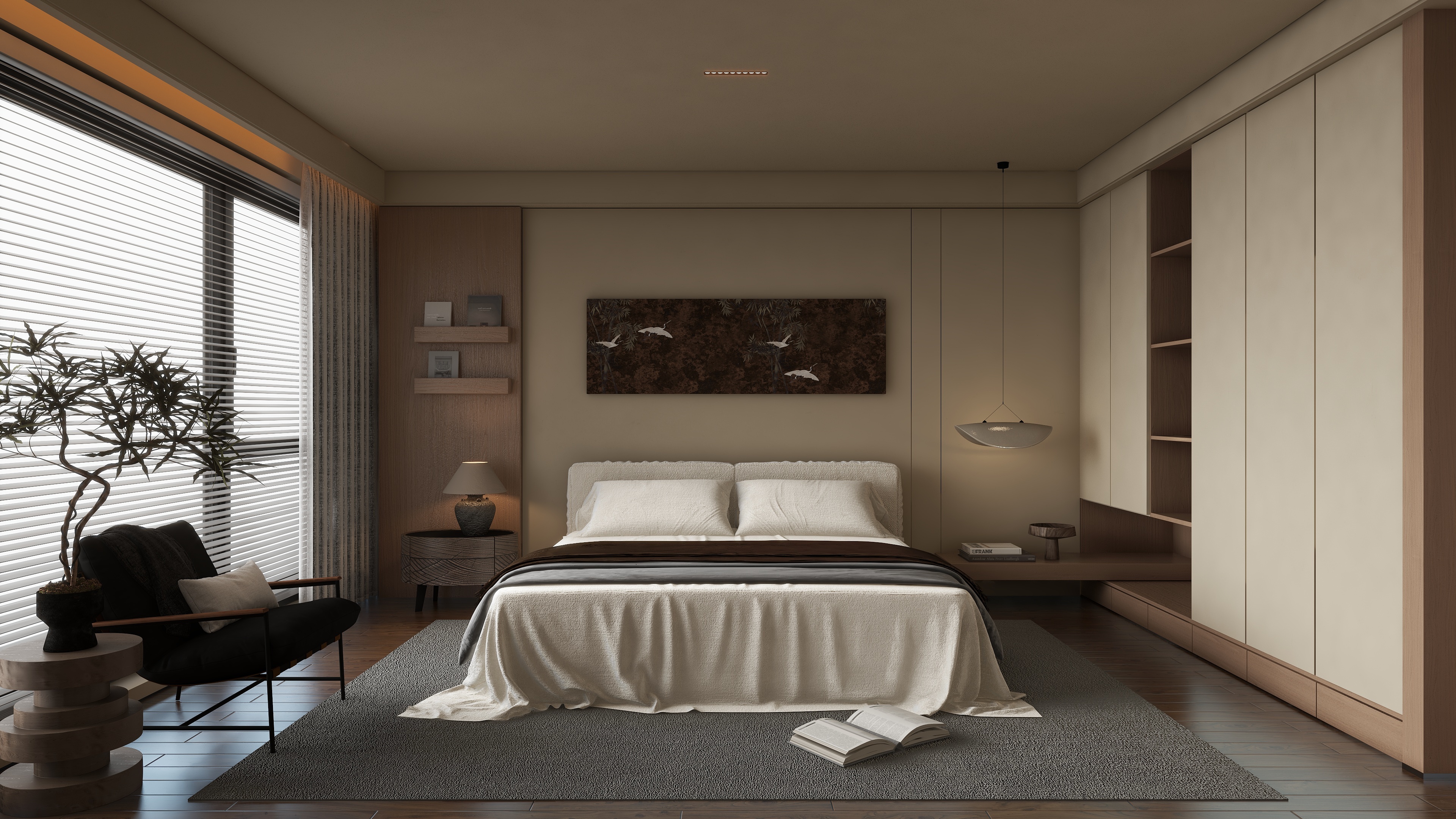 万严设计师-侘寂卧室113270267-装修设计方案