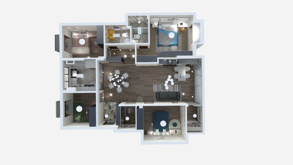 追求安逸的居匠-出施工图中梁首府陈8栋2单元503_2 - 画酷家乐-装修设计方案