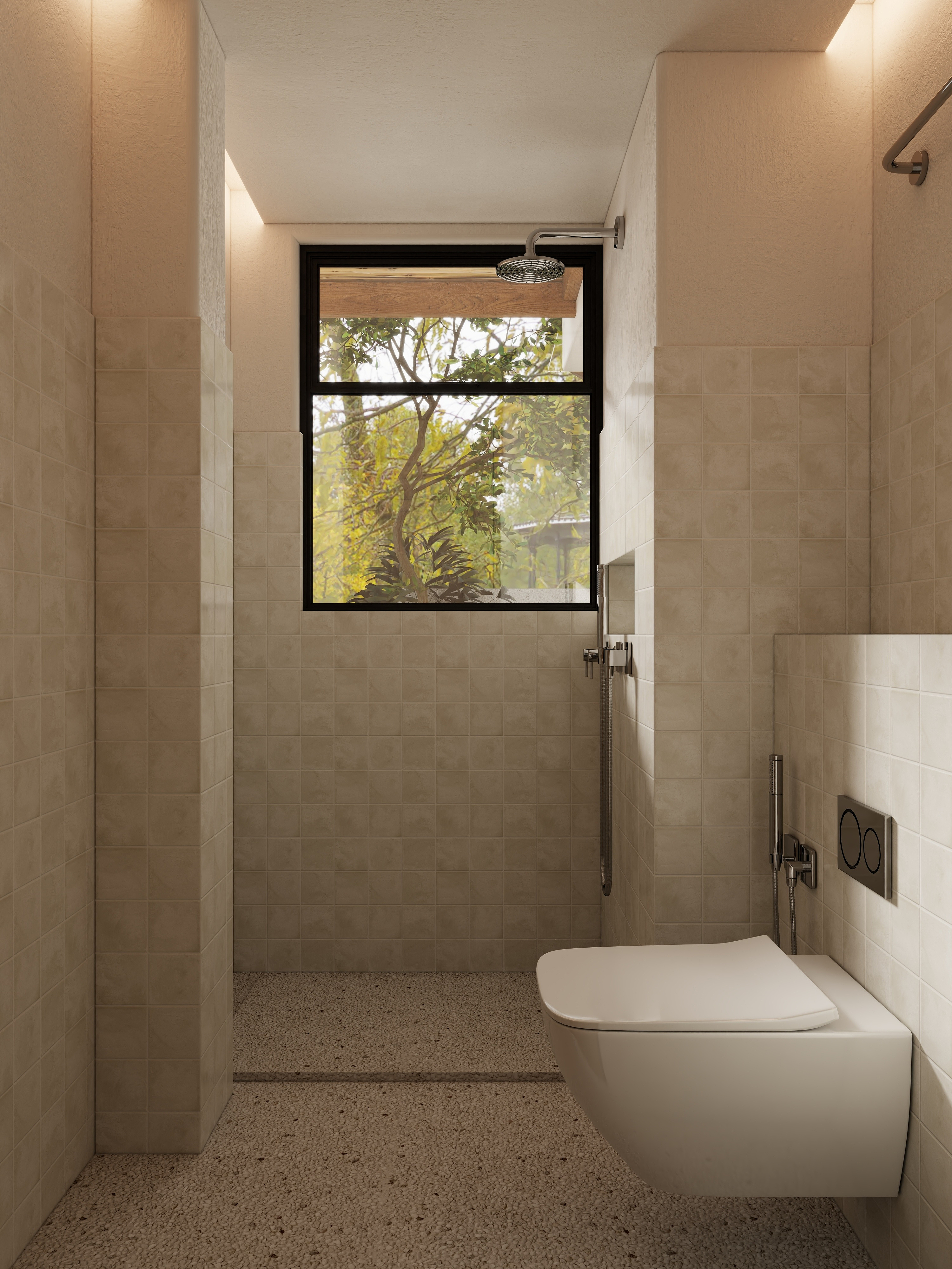 熬暖酱-重庆龙湖学樘府南法自然主义私宅一层客卫装修效果图第2张