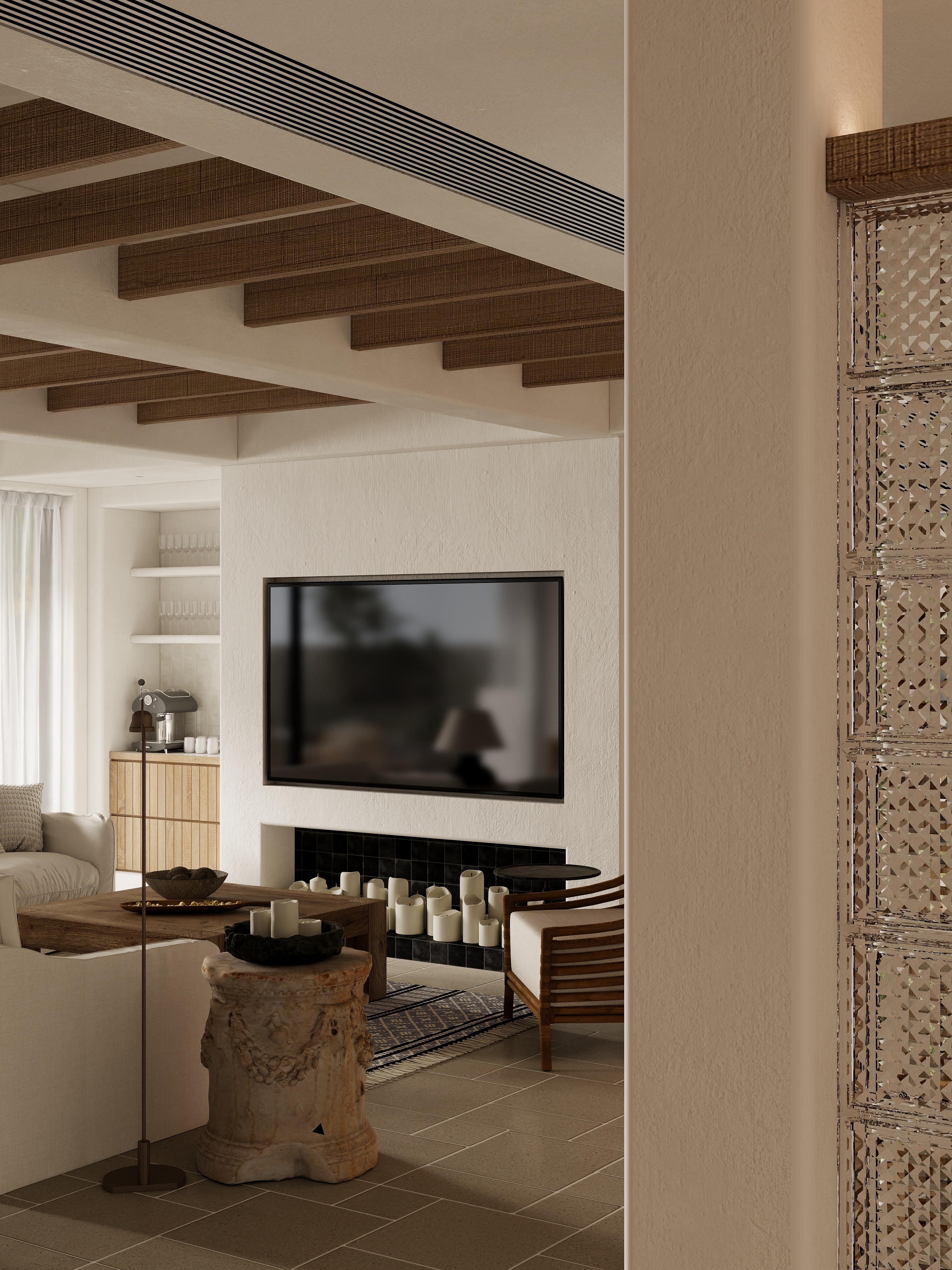 熬暖酱-重庆龙湖学樘府南法自然主义私宅一层玄关装修效果图第1张