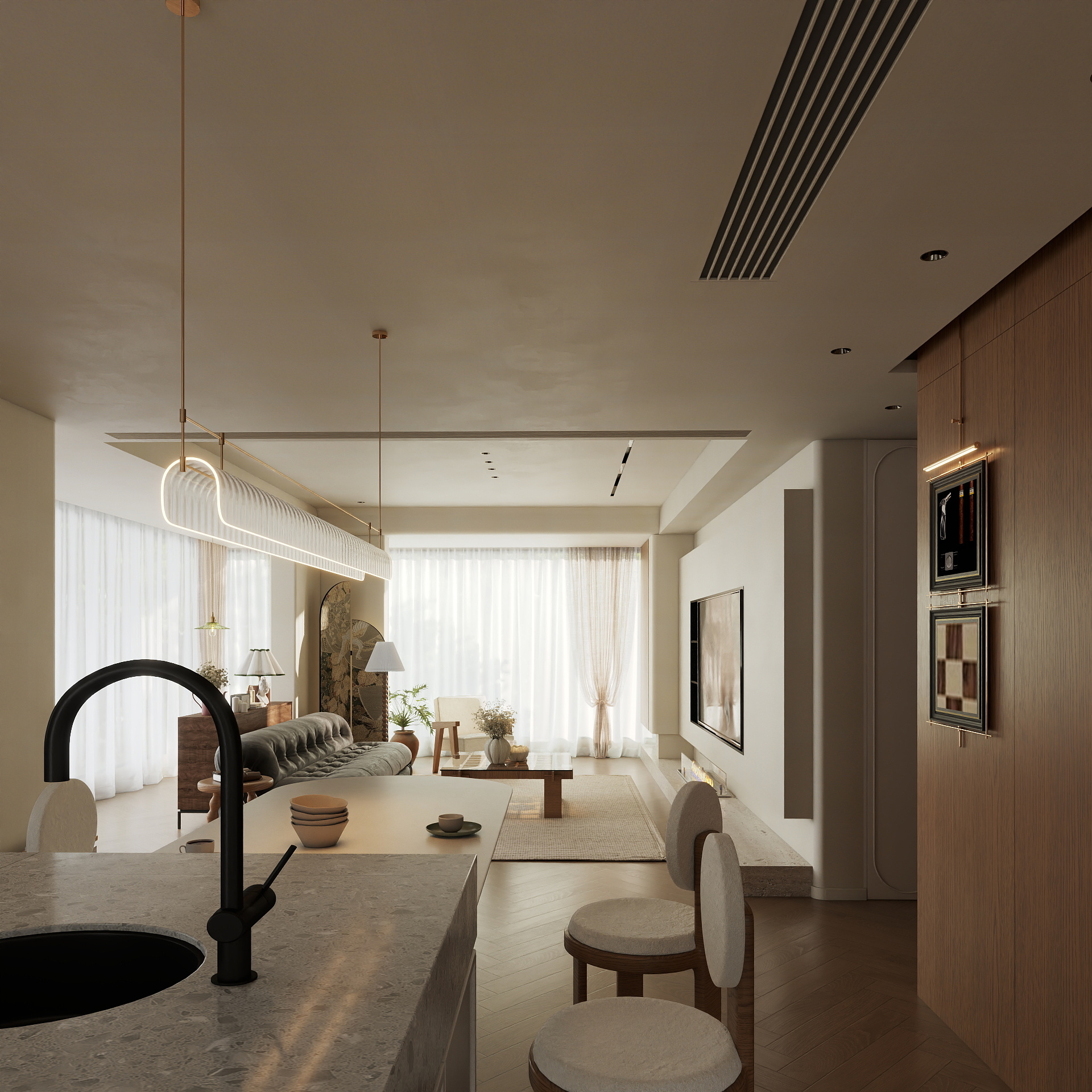 惠同学--法式中古--装修设计方案