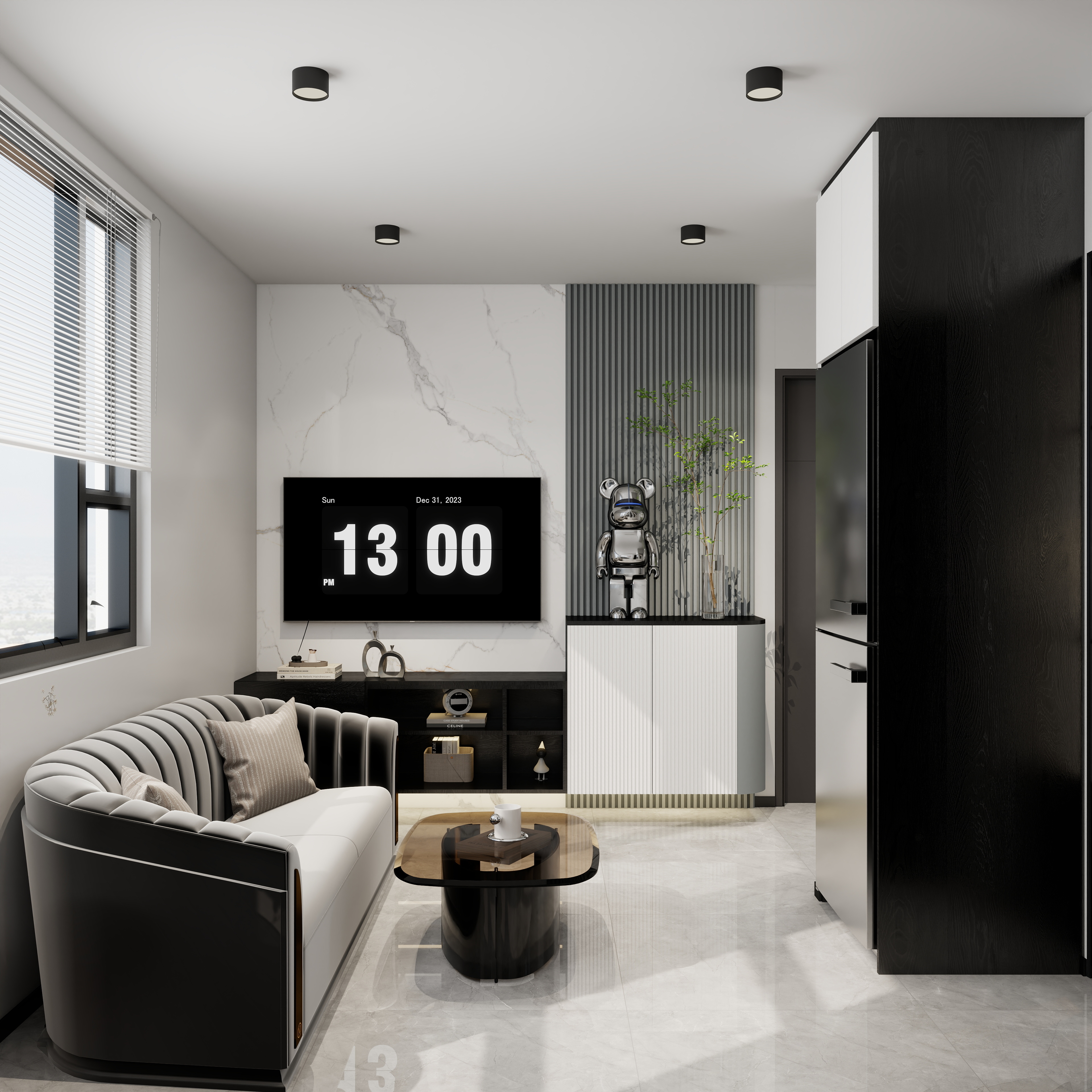 项目制作账号001-MC Ken Wong柴灣住家 简约黑白灰-装修设计方案