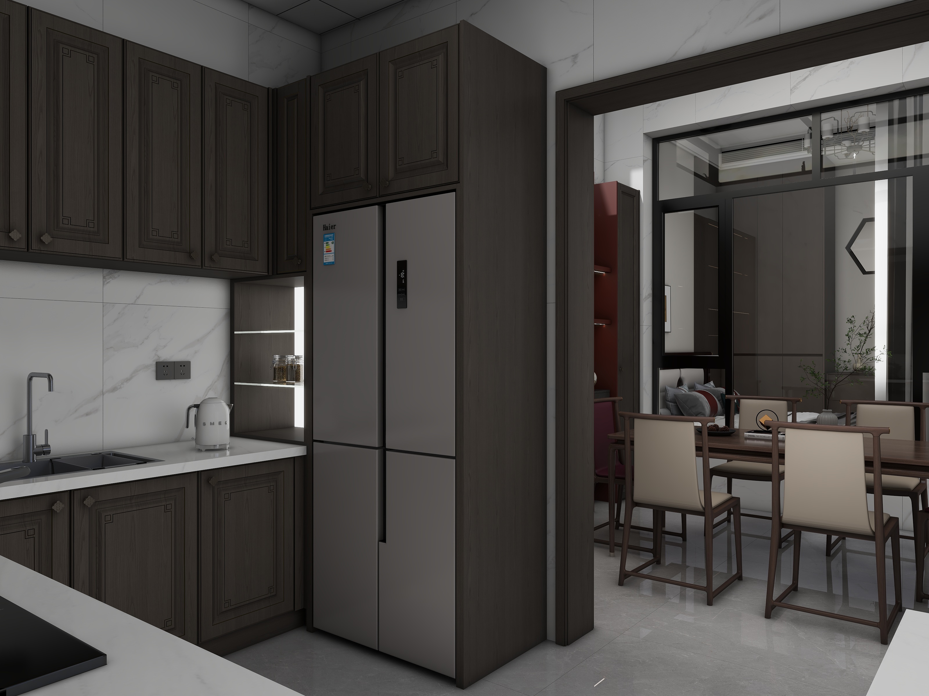 ONE丨DESIGN丨刘辰尧-赵县自建房新中式设计装修效果图