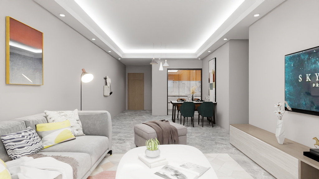 鲁大师一号-中德英伦联邦110㎡3室-装修设计方案