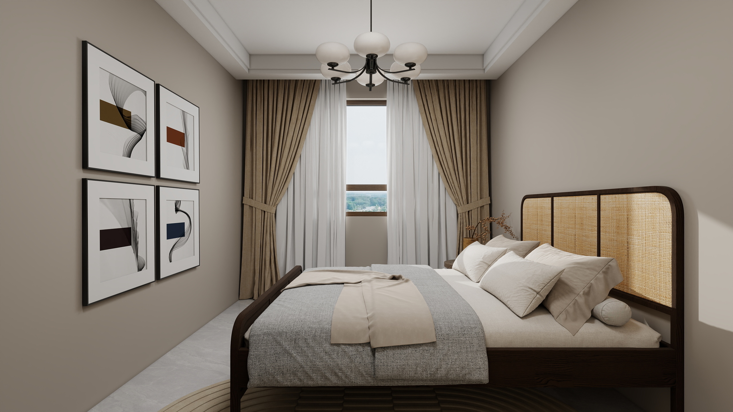 不出新手村的匠人-恒奥世纪华府99㎡2室装修效果图