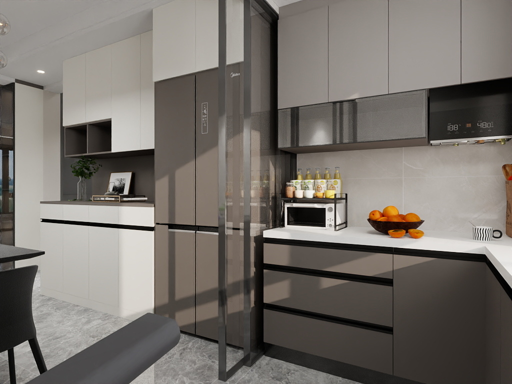 设计师-何-中亚御景湾127极简现代效果图-装修设计方案