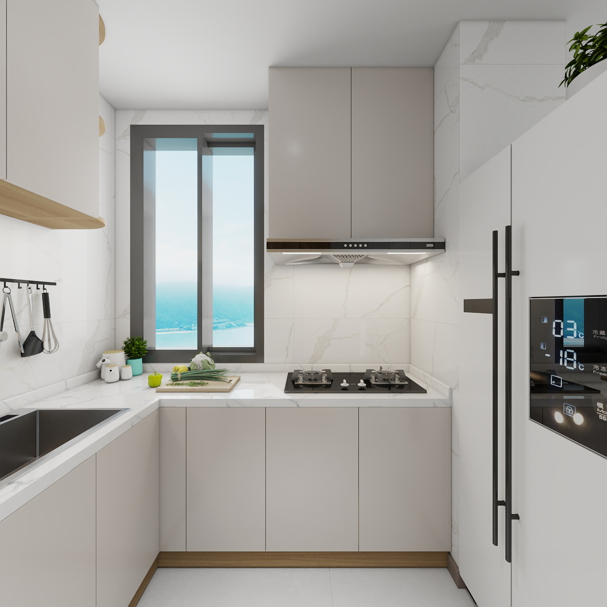 艺雅丽-65平原木现代简约 一层客餐厅装修效果图第5张