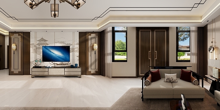 ----空间设计-木耳庄自建房，新中式-装修设计方案