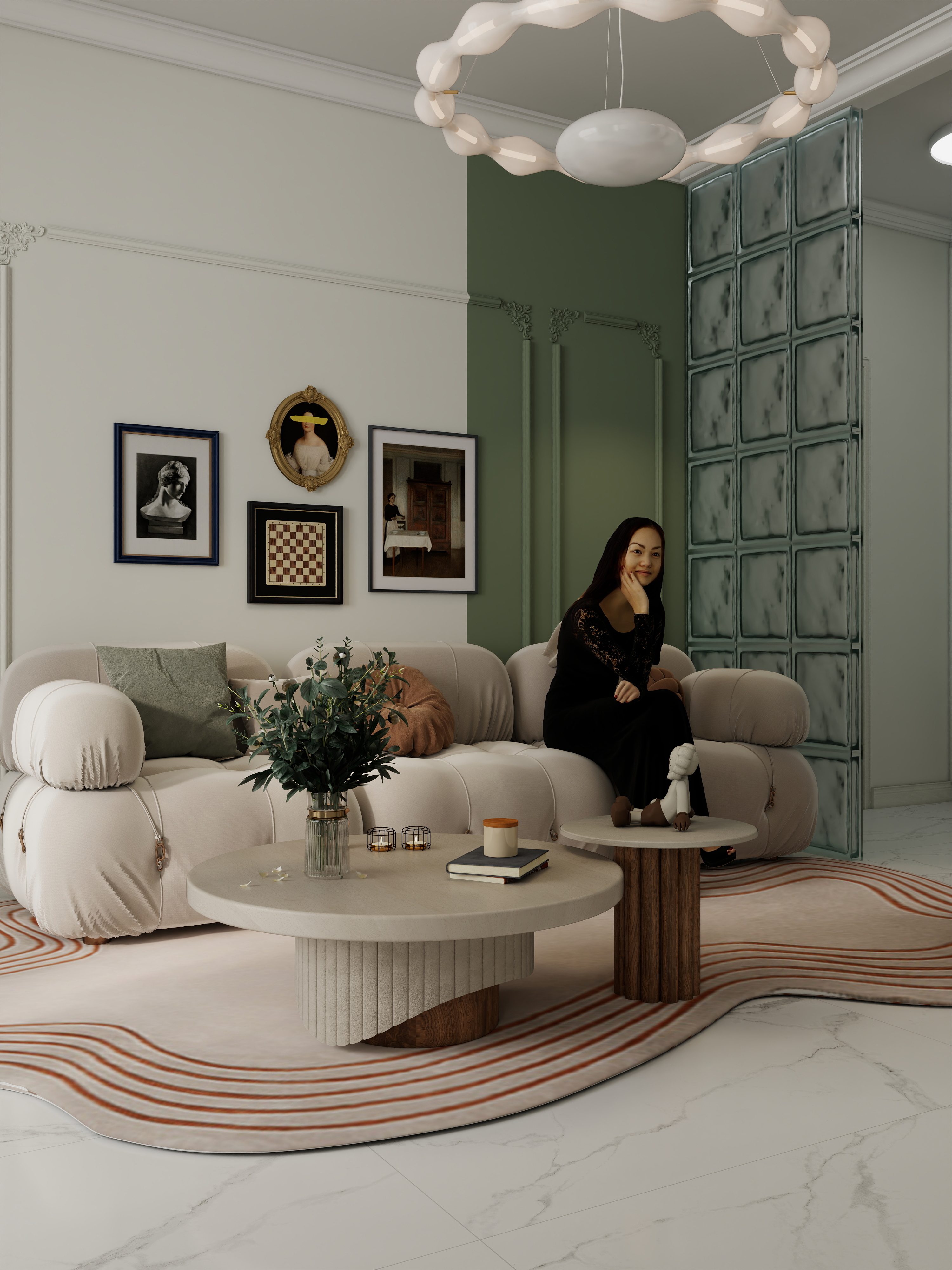 hhh1yq-效果图法式奶油-装修设计方案