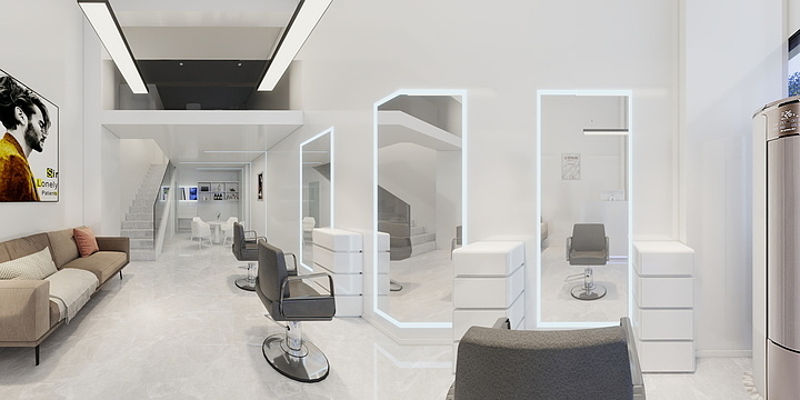 炅楷四象空间局-喜又理发-现代-装修设计方案