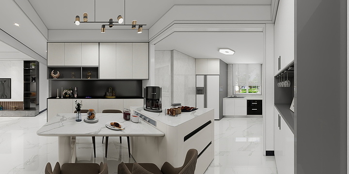 柳州华振装饰有限公司-丽景嘉苑126㎡3室-装修设计方案