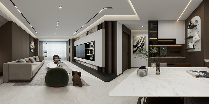 全案设计付朋东-金地铁西檀府洋顶-装修设计方案