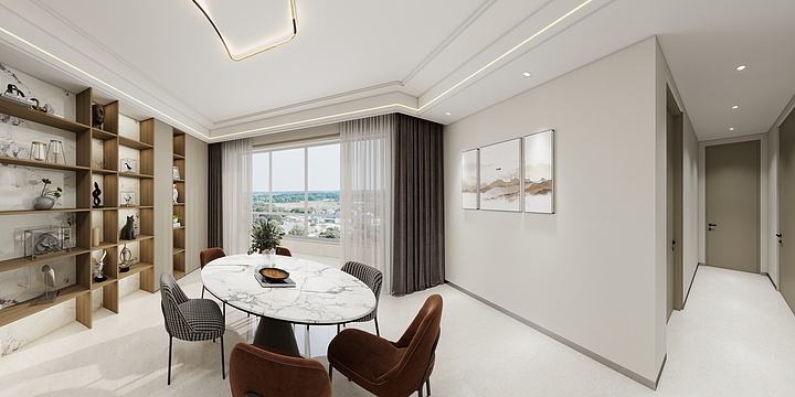 山西盂县10298-天峰北府一层最新-装修设计方案