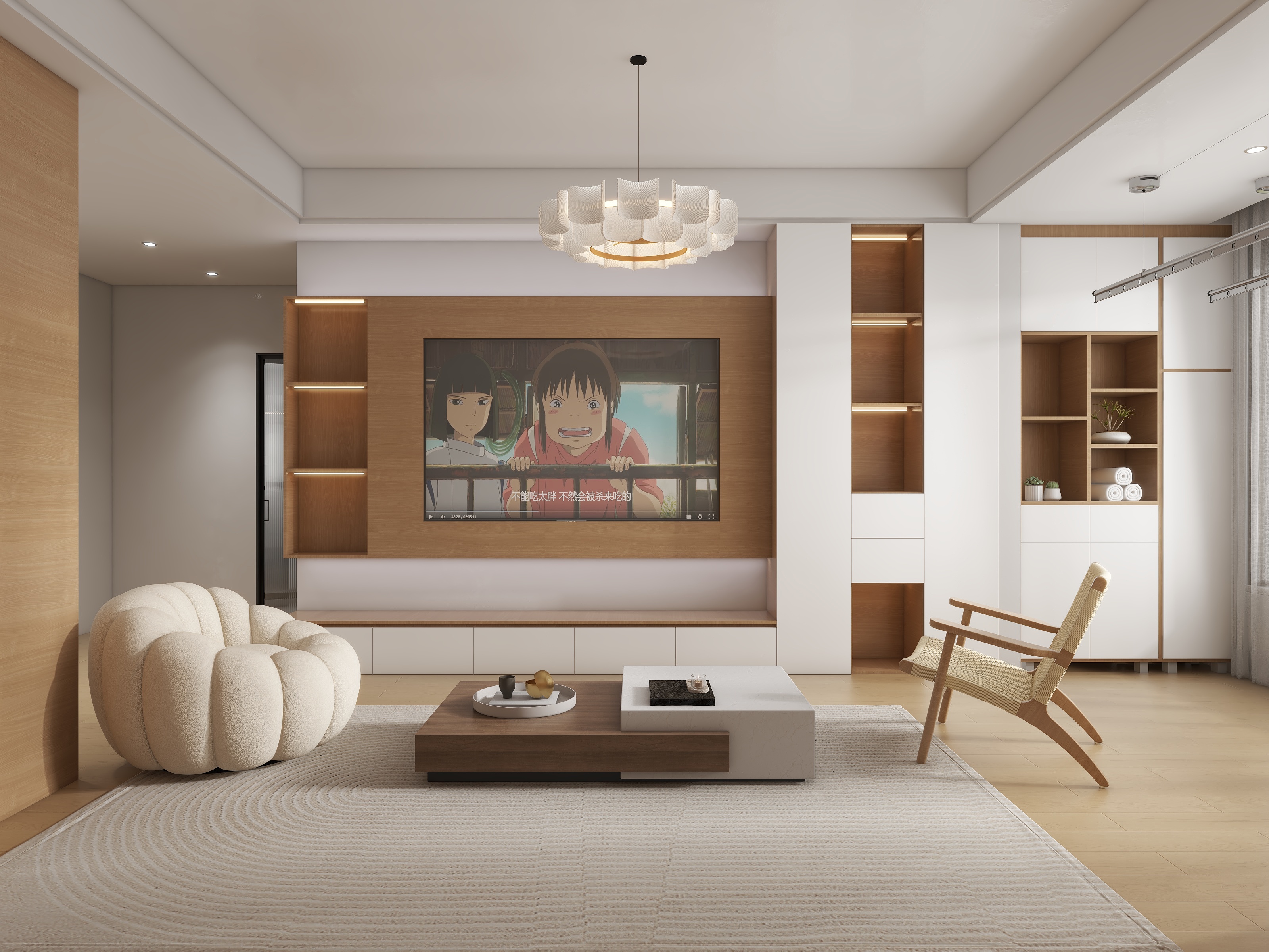 池宇航@博洛尼集团(H000151)-原木风保定直隶新城75㎡2室装修效果图