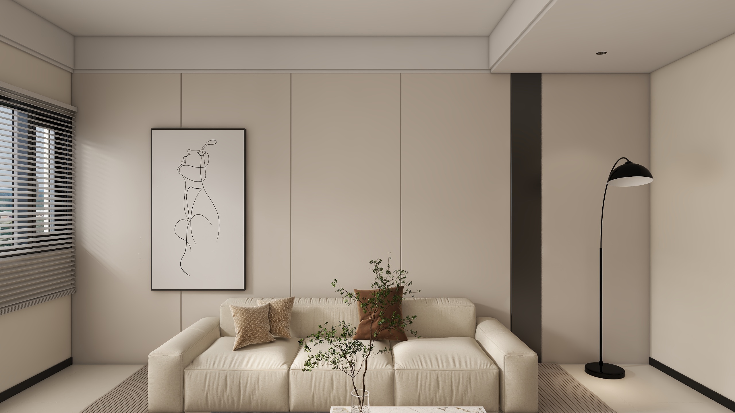 不晚的-现代奶油风66平-装修设计方案