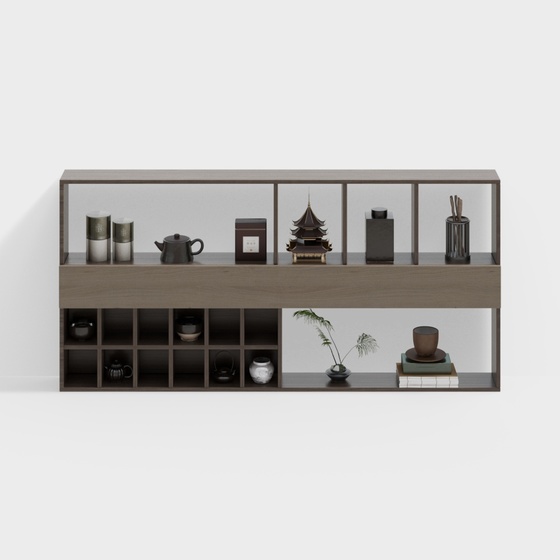Storage Rack 3D Model in Green Finish