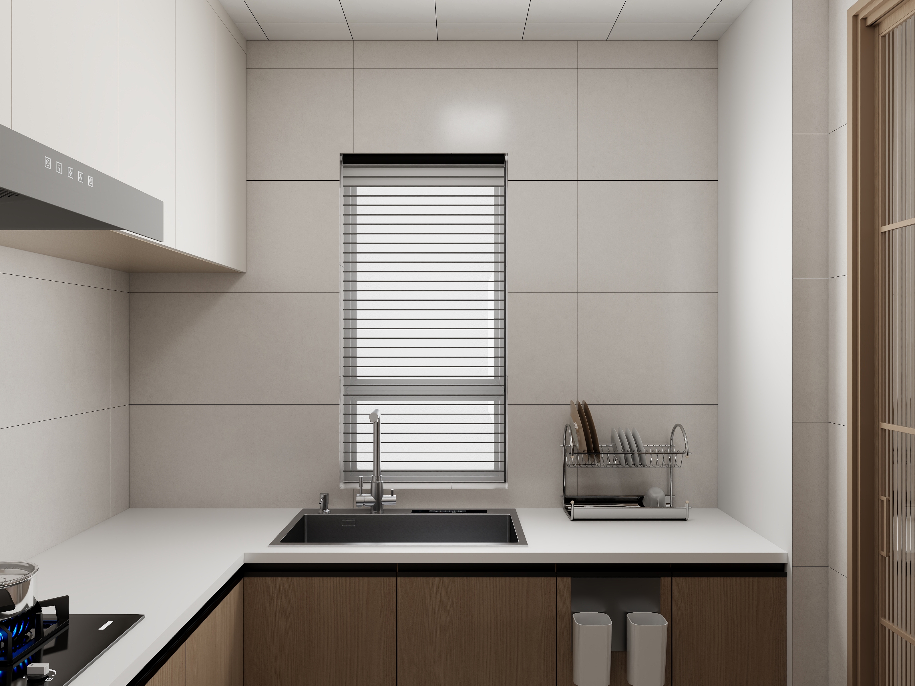 欧派全案设计师-陶工-万达原木风118平装修效果图