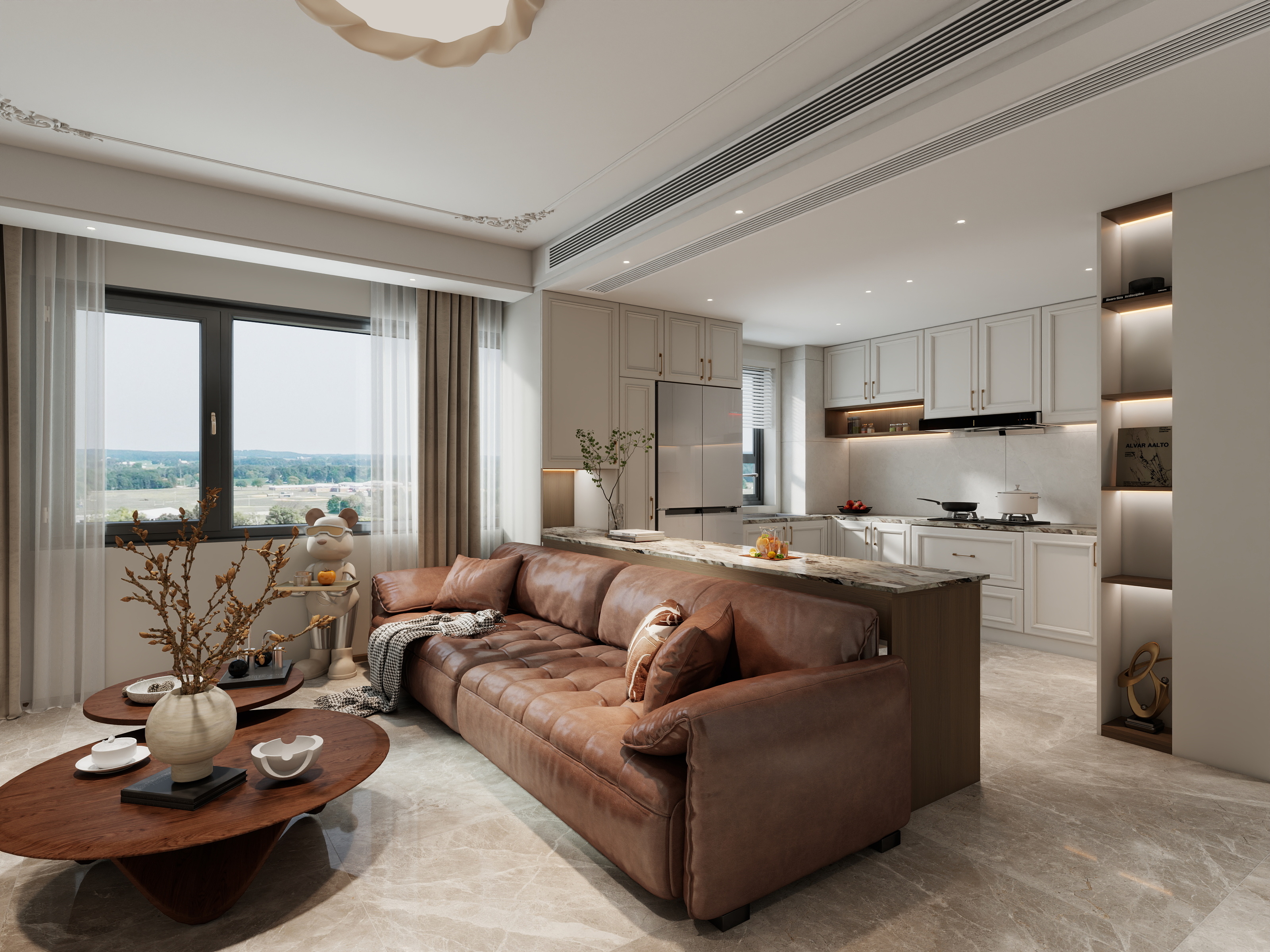 木子r空间设计-法式复古102㎡3室-装修设计方案