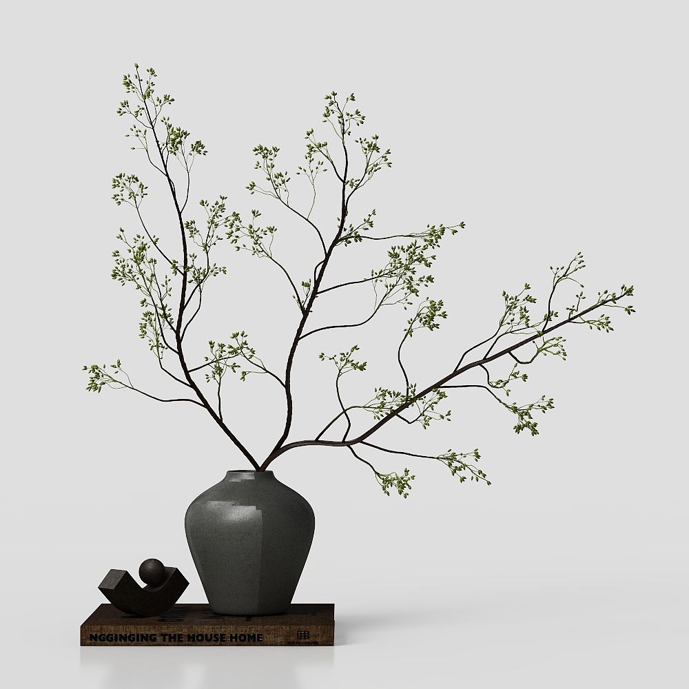 中式植物摆件