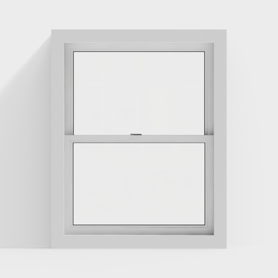 White Modern Casement Window 3D Model