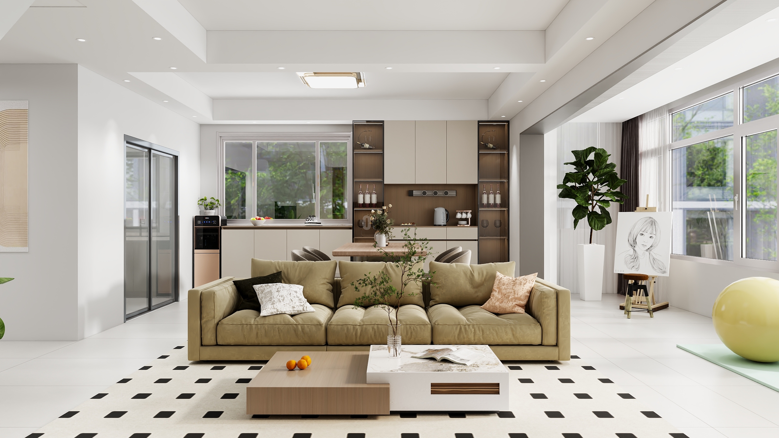 印向-创佳墅府城市展厅84㎡1室-装修设计方案