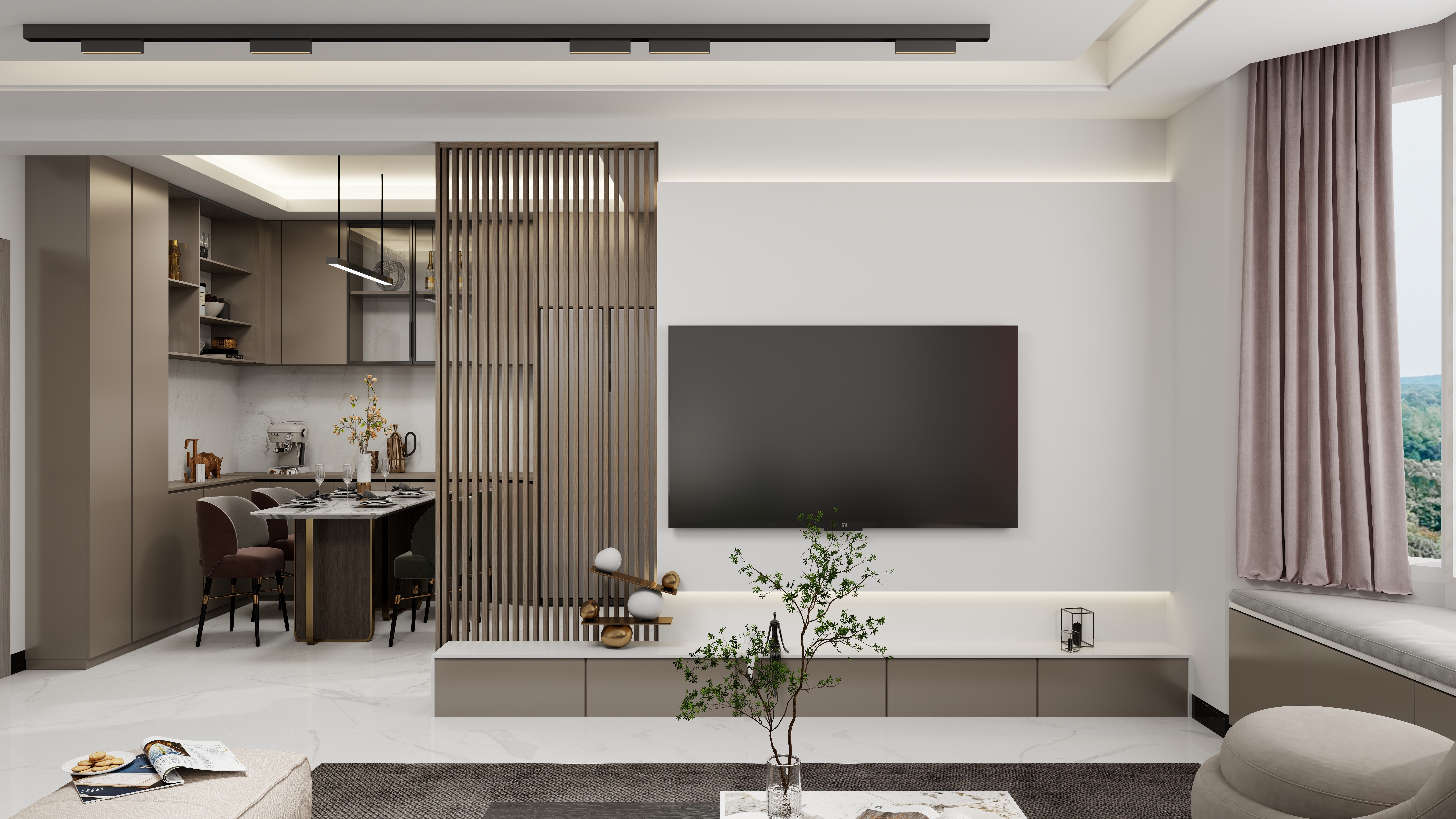 艺雅丽-92平现代简约装修效果图