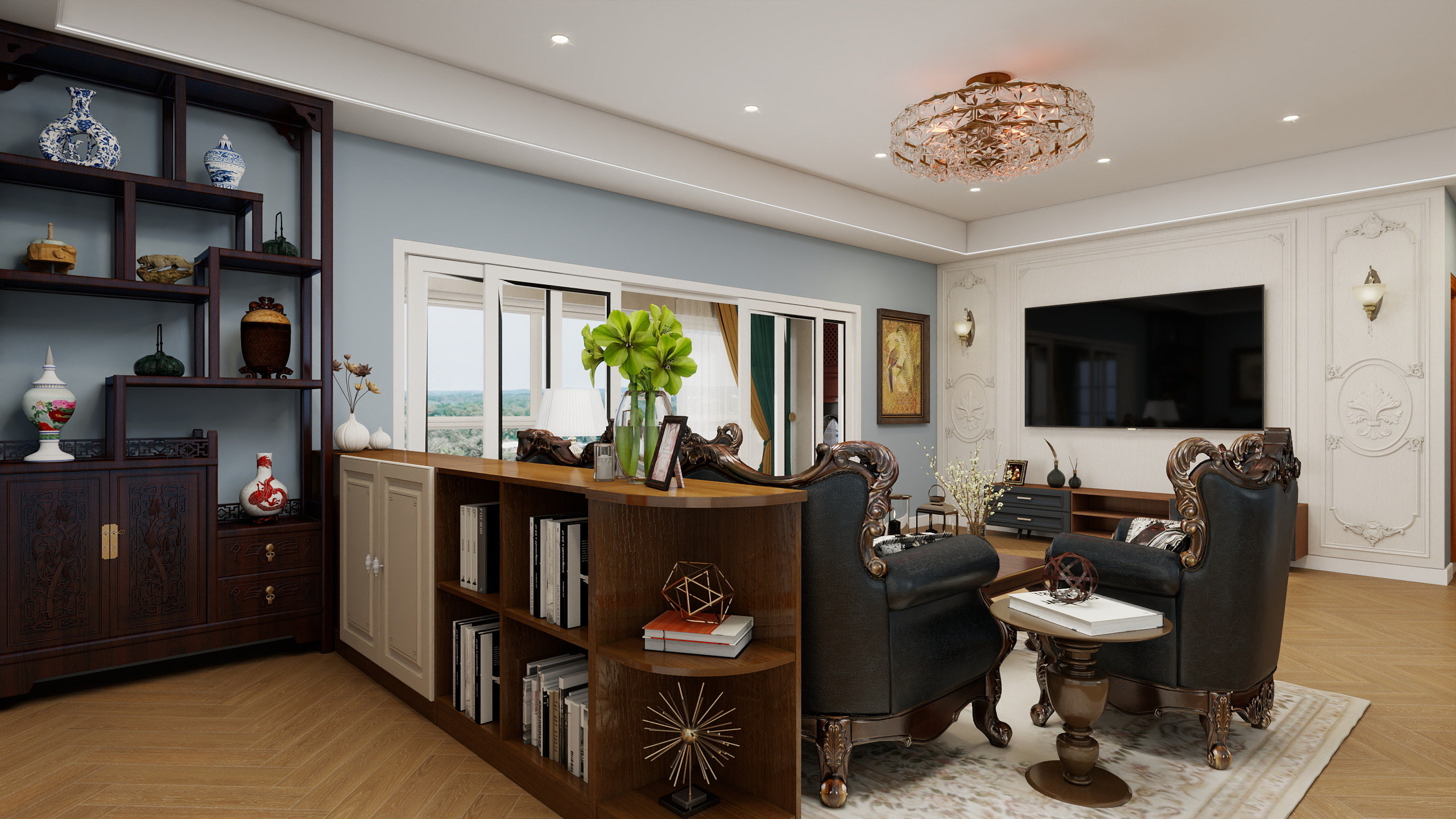 半琉璃-125㎡3室-装修设计方案