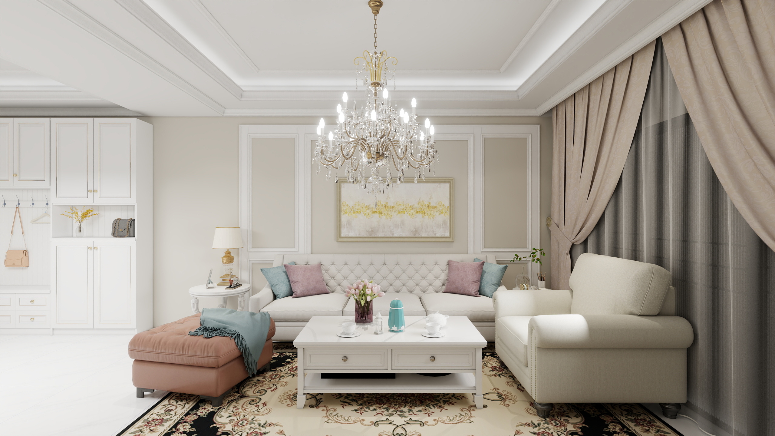 之风科技-欧式三室住宅117-装修设计方案