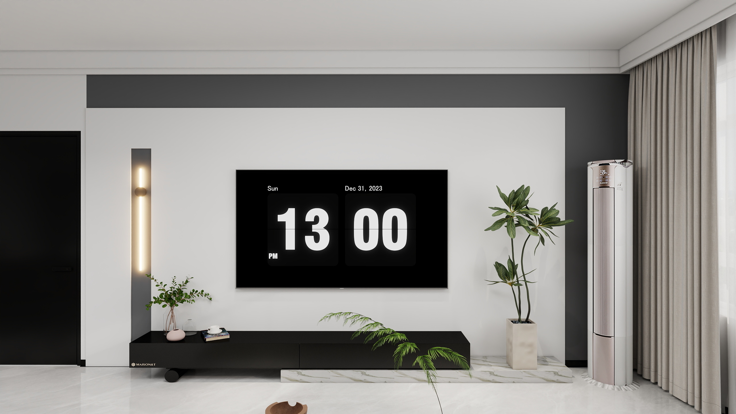 独一无二设计师-中车长春源黑白灰风格-装修设计方案