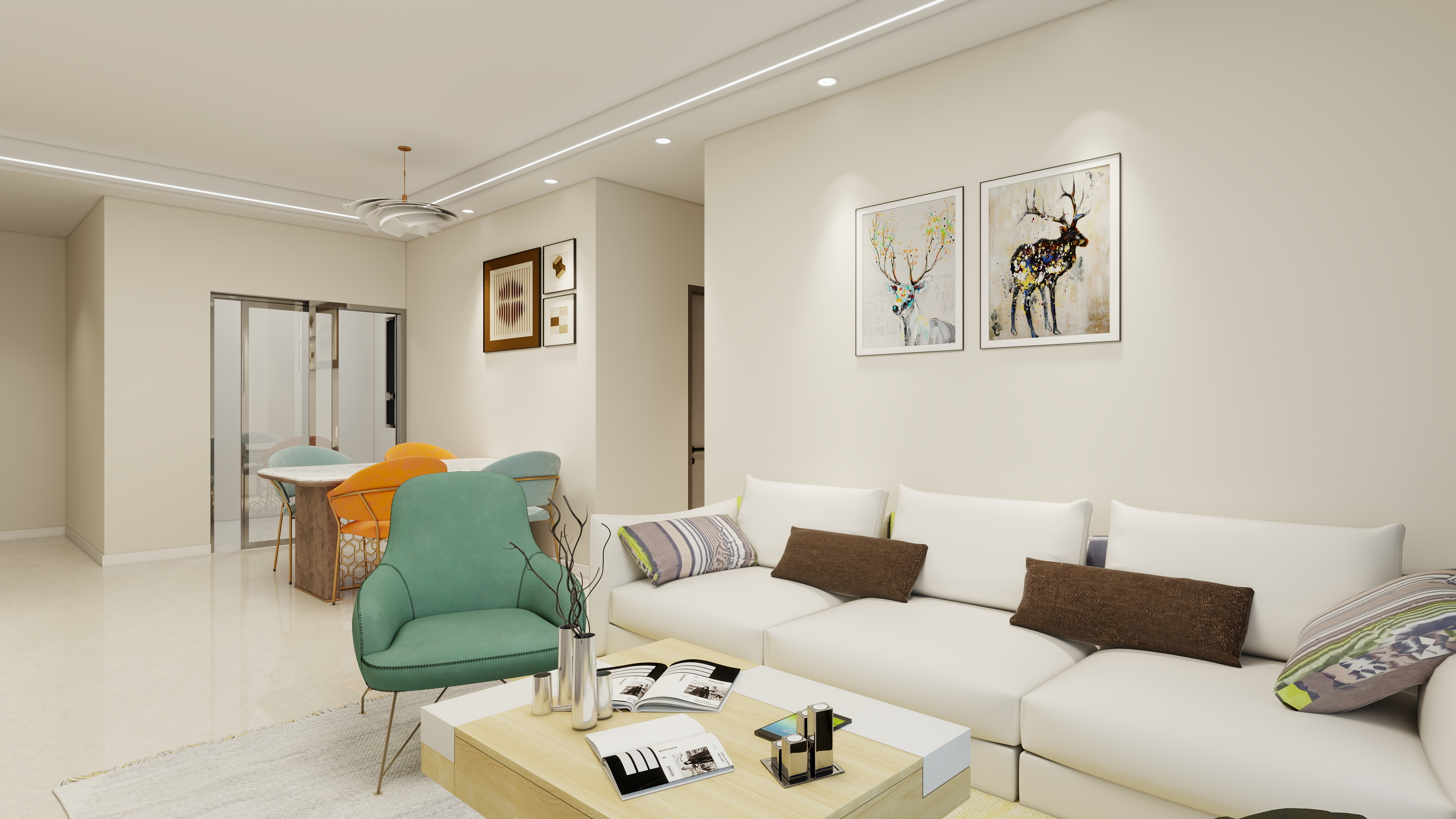 小林改造屋-中德英伦联邦-A区110㎡3室装修效果图