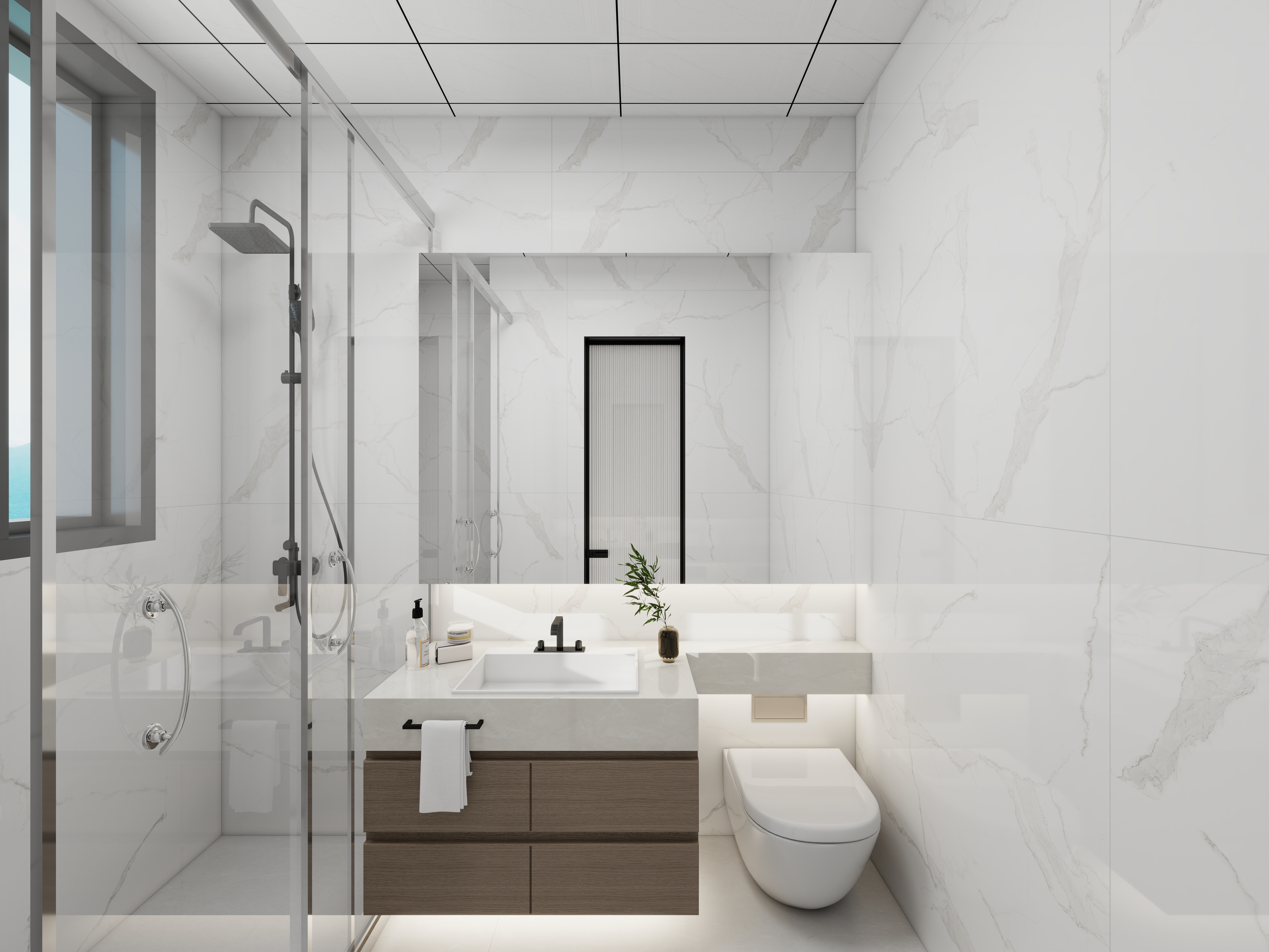 艺雅丽-65平原木现代简约 一层卫生间装修效果图第1张