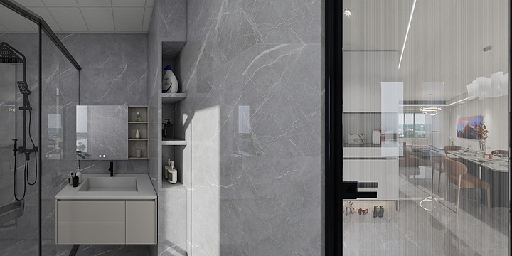 九佰装饰沈国康-珍宝岛116平-洪亮 春红-装修设计方案