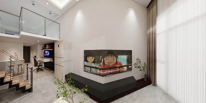 Designer飞-单身公寓loft-装修设计方案